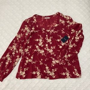 small lucky brand floral blouse